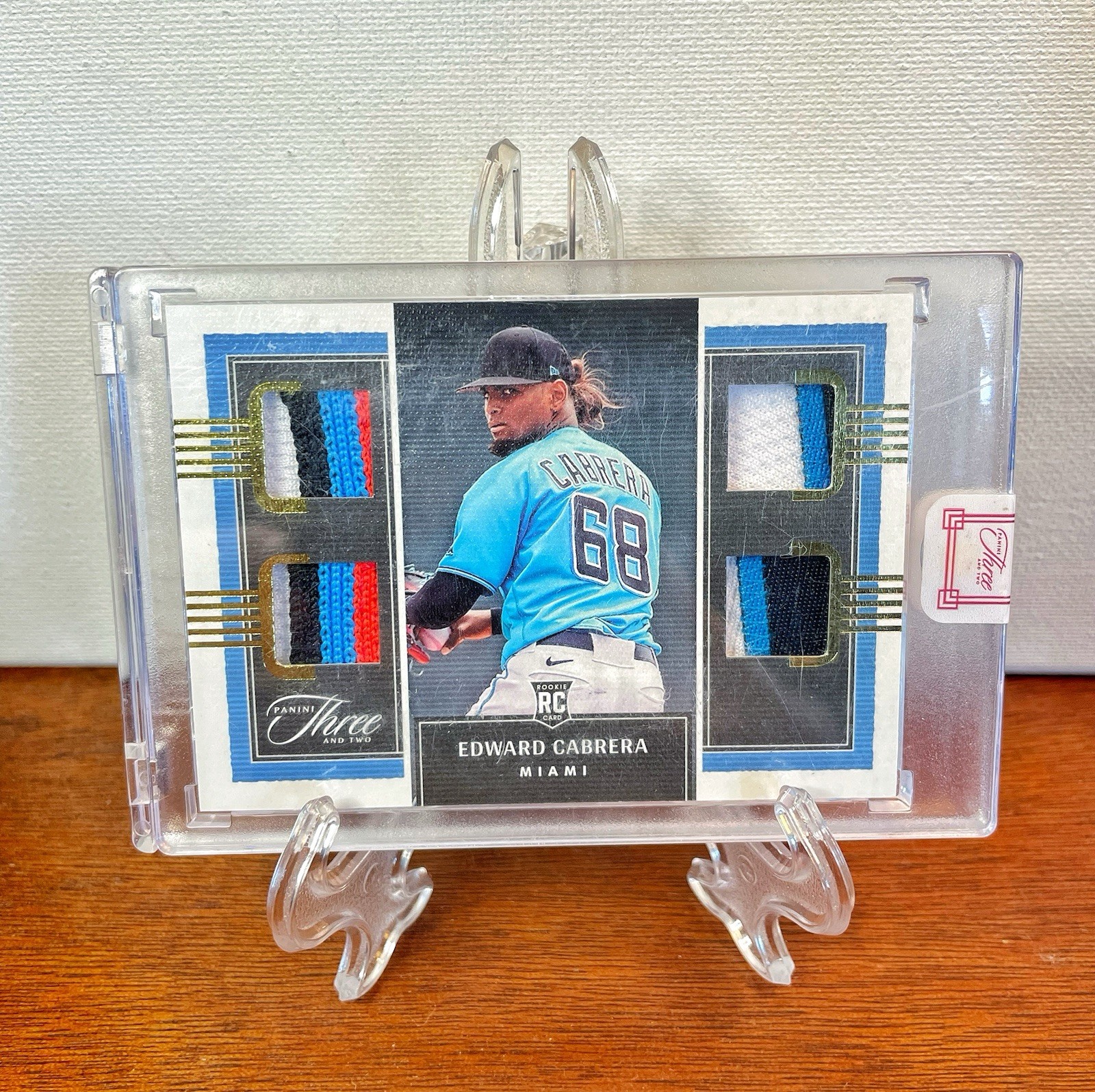 2022 Panini Three & Two EDWARD CABRERA Quad Jersey Patch #/35 Rookie SEALED 💎