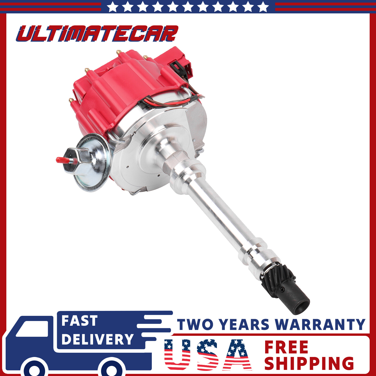 New Racing Chevy V8 HEI Distributor w/ 65K Coil 7500RPM-350 454 SBC BBC 850001R New Racing Chevy V8 HEI Distributor w/ 65K Coil 7500RPM-350 454 SBC BBC 850001R