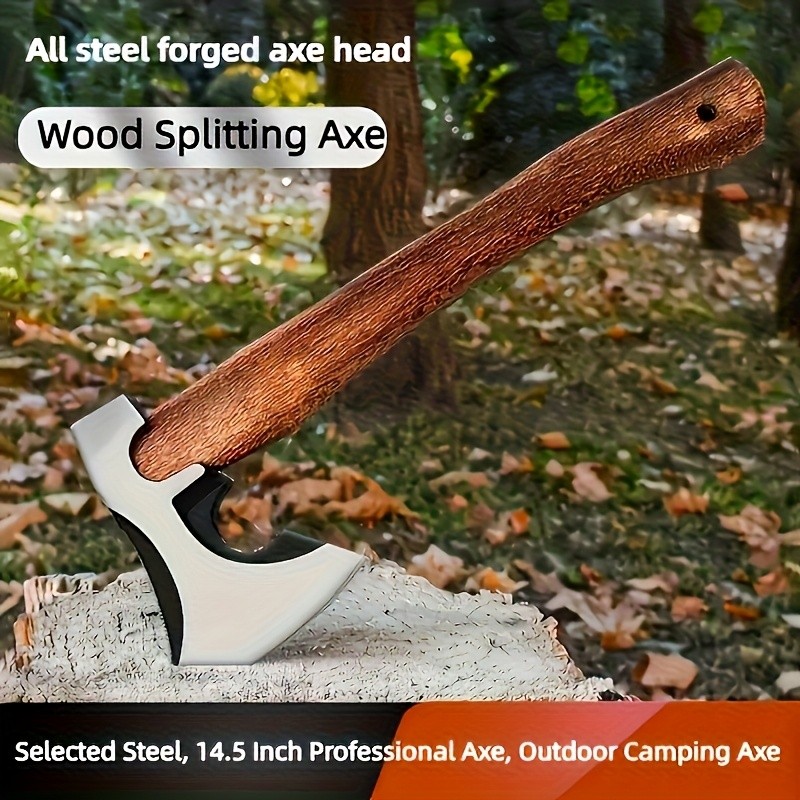 A Versatile Carbon Steel Battle Axe with Wooden Handle A Versatile Carbon Steel Battle Axe with Wooden Handle