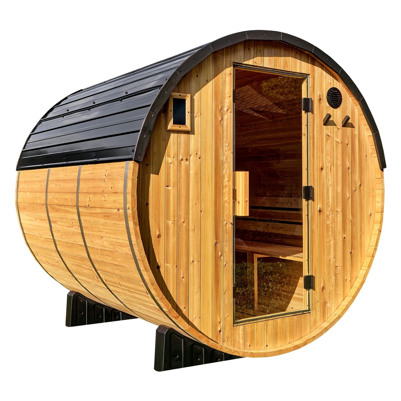 Backyard Discovery Paxton 4-6 Person Cedar Outdoor Barrel Sauna