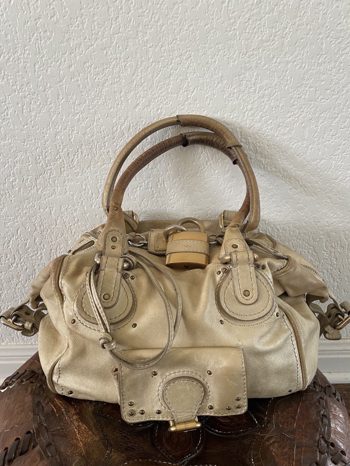 Rare Vintage 2008 Champagne Gold Chloe Paddington Handbag. Well loved and worn. Rare Vintage 2008 Champagne Gold Chloe Paddington Handbag. Well loved and worn.