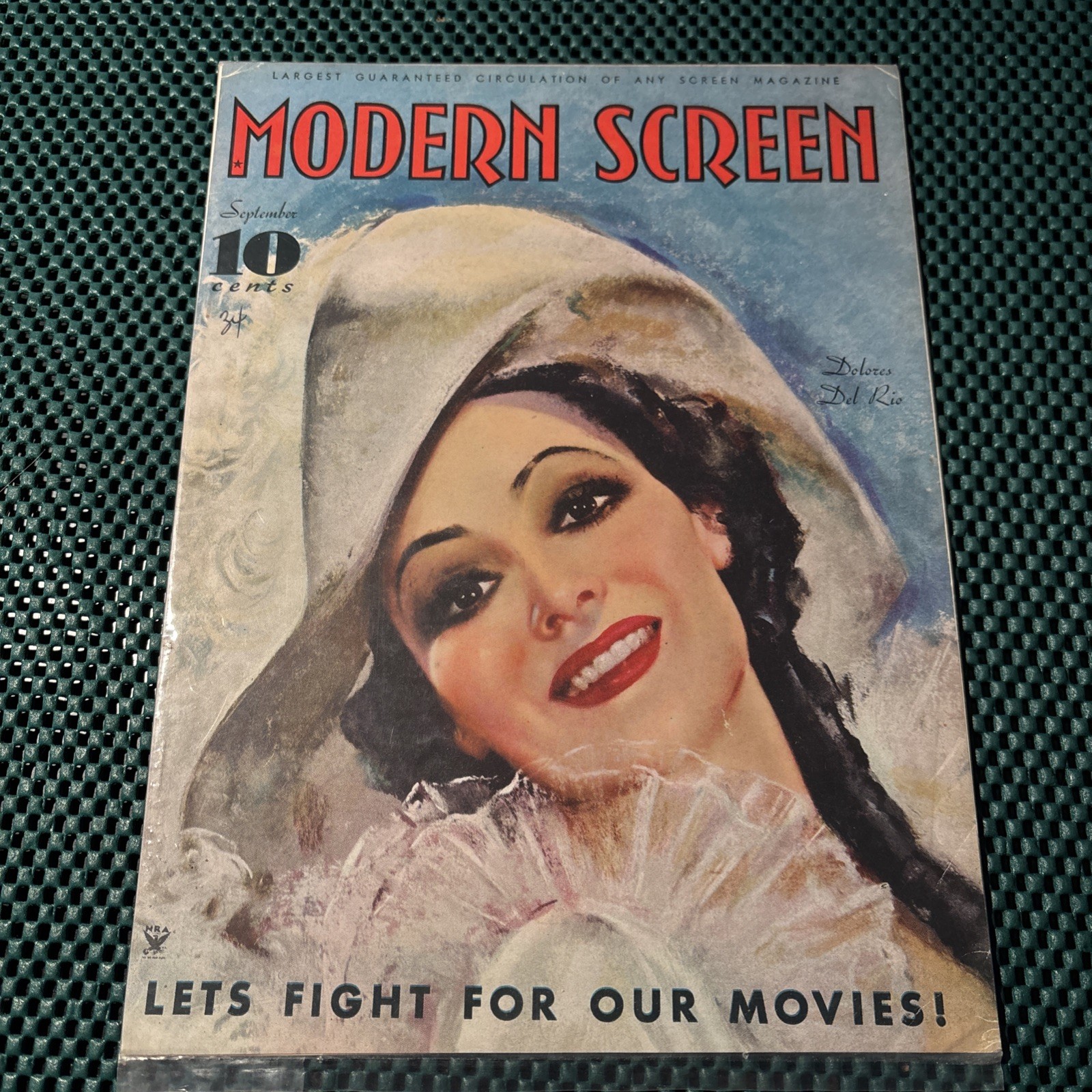 Modern Screen Dolores Del Rio Magazine Cover September 1934 Modern Screen Dolores Del Rio Magazine Cover September 1934