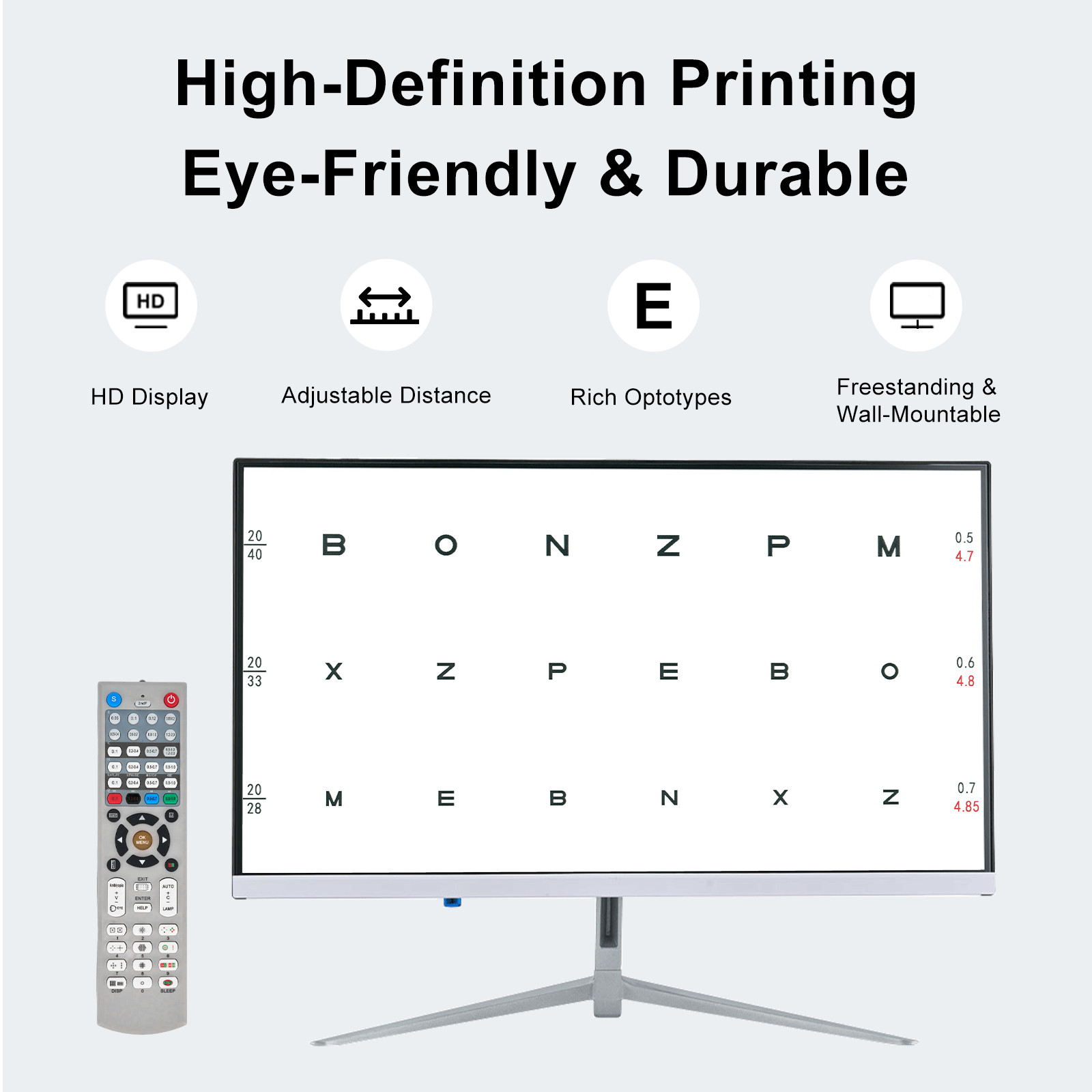 Frameless 21.5-inch LCD optometer vision test projector display for eye exams Frameless 21.5-inch LCD optometer vision test projector display for eye exams