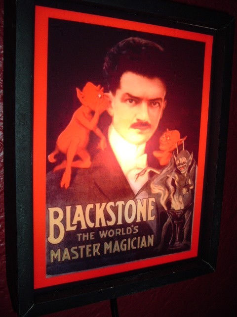 Blackstone Magician Magic Trick Theater Poster Retro Advertising Lighted Sign