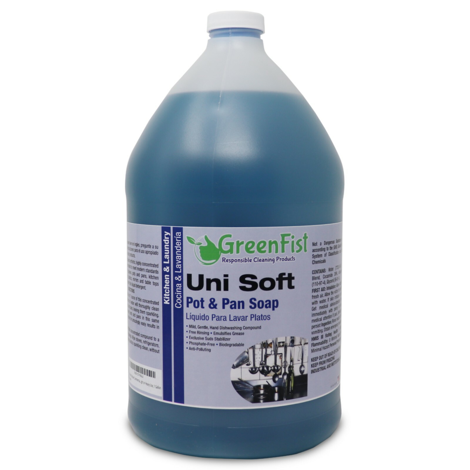 Unisoft Professional Hand Dish Detergent Soap Kitchen Pot & Pan Liquid ,1 Gallon