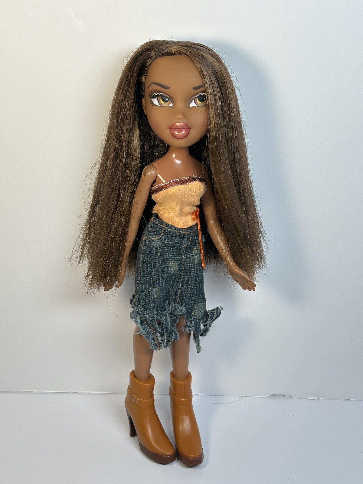 2002 Strut It Sasha ❣️ Original Outfit Skirt Orange Top Boots Vintage Bratz Doll 2002 Strut It Sasha ❣️ Original Outfit Skirt Orange Top Boots Vintage Bratz Doll