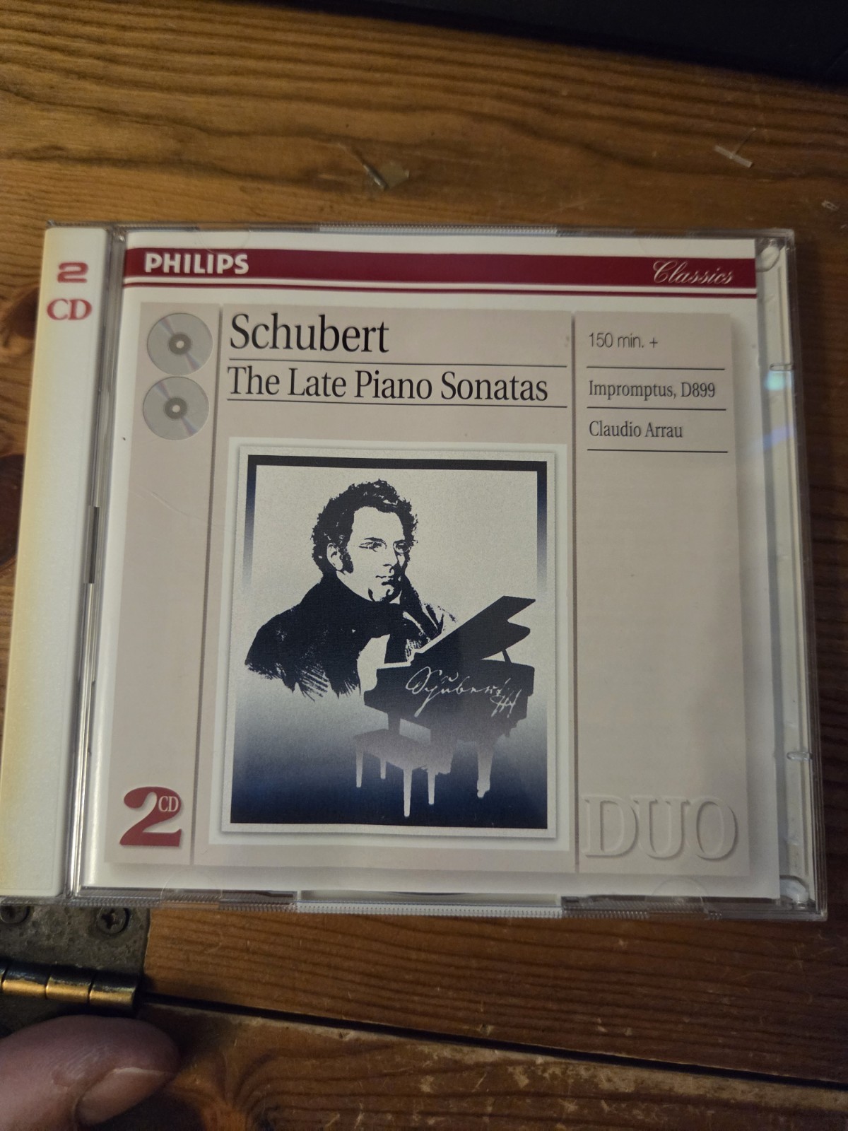 Schubert The Late Piano Sonatas Impromptus Claudio Arrau 2 CD Philips Duo 473