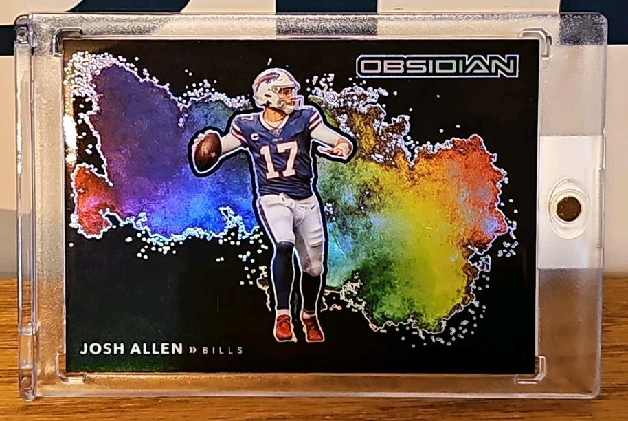 2020 Panini Obsidian Football Josh Allen Color Blast Black SSP 2020 Panini Obsidian Football Josh Allen Color Blast Black SSP