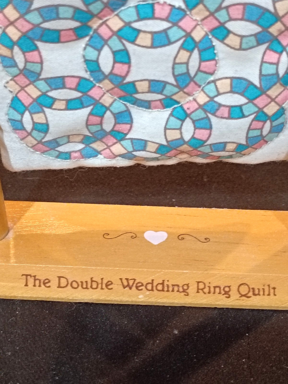 1:12 Dollhouse Miniature Handmade Wedding Quilt w/ Wooden Display Stand 1:12 Dollhouse Miniature Handmade Wedding Quilt w/ Wooden Display Stand