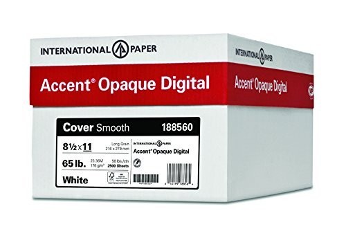 Accent Opaque White 8.5” x 11” Cardstock Paper, 65lb, 176gsm – 2,500 Sheets (10 Accent Opaque White 8.5” x 11” Cardstock Paper, 65lb, 176gsm – 2,500 Sheets (10