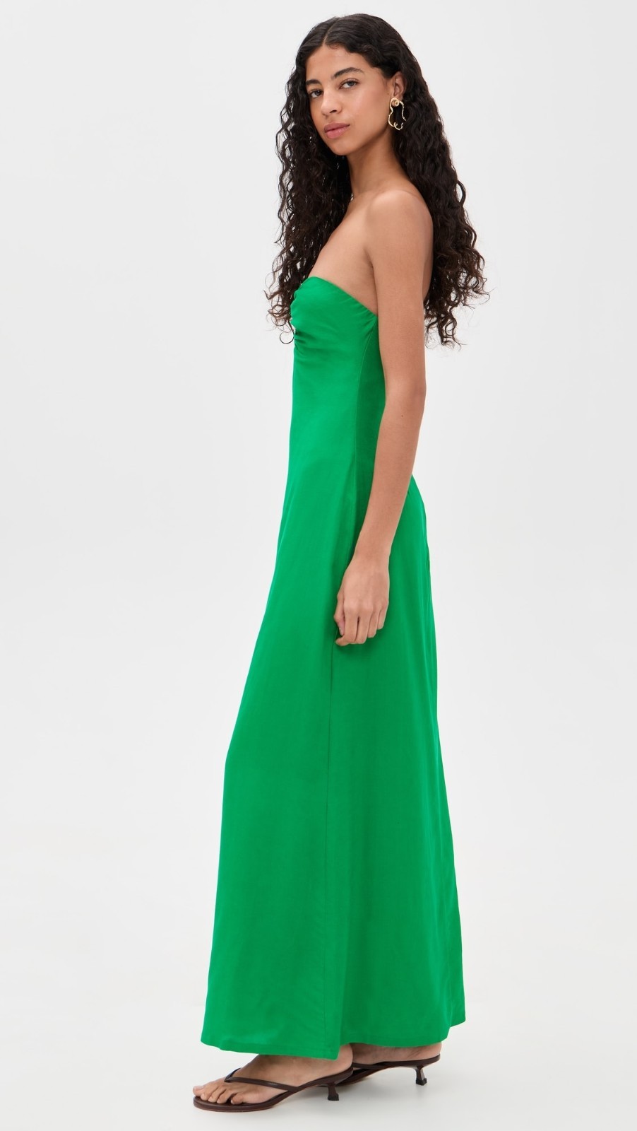 Seven Wonders Strapless Green Maxi Dress with Ruched Sweetheart Neckline Seven Wonders Strapless Green Maxi Dress with Ruched Sweetheart Neckline