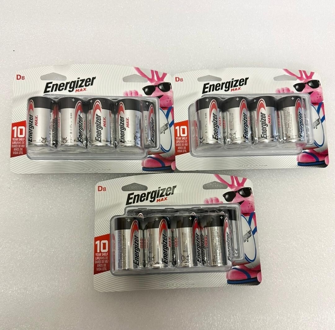 24 Energizer D Batteries Max Alkaline 24 Energizer D Batteries Max Alkaline