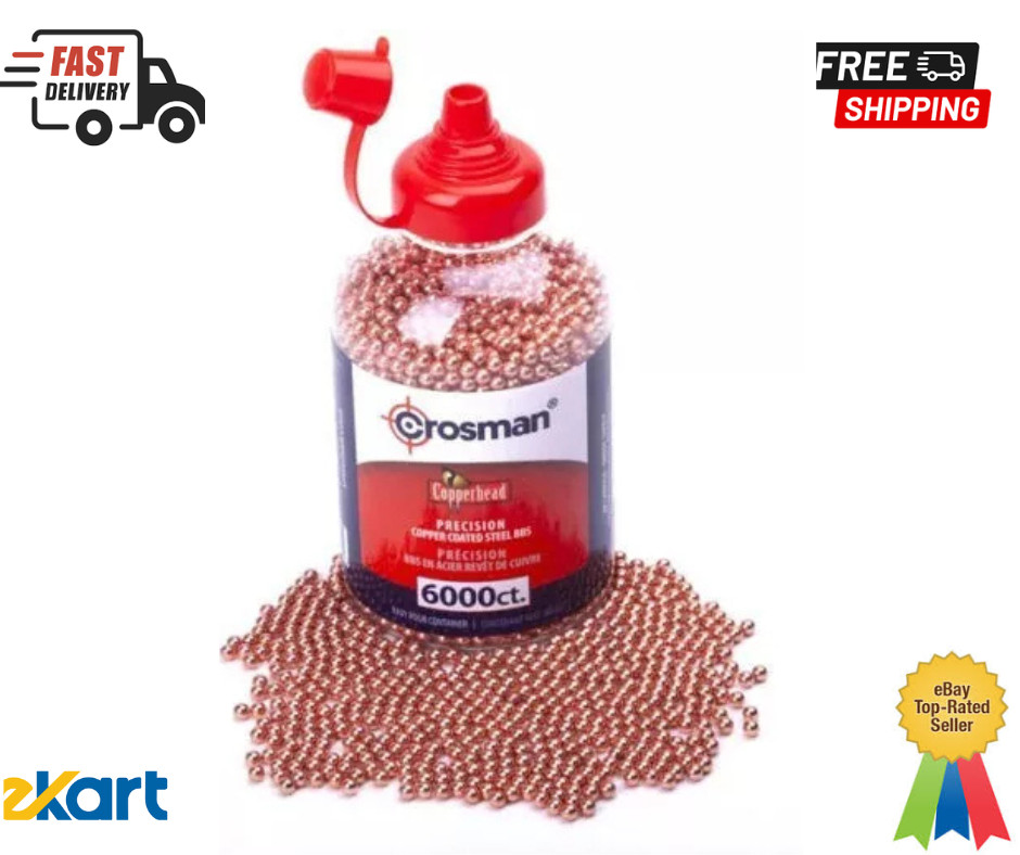 Crosman 6000 Count Airgun Pistol BBs Pellet Steel Metal 4.5mm Copper-Coated .177 Crosman 6000 Count Airgun Pistol BBs Pellet Steel Metal 4.5mm Copper-Coated .177