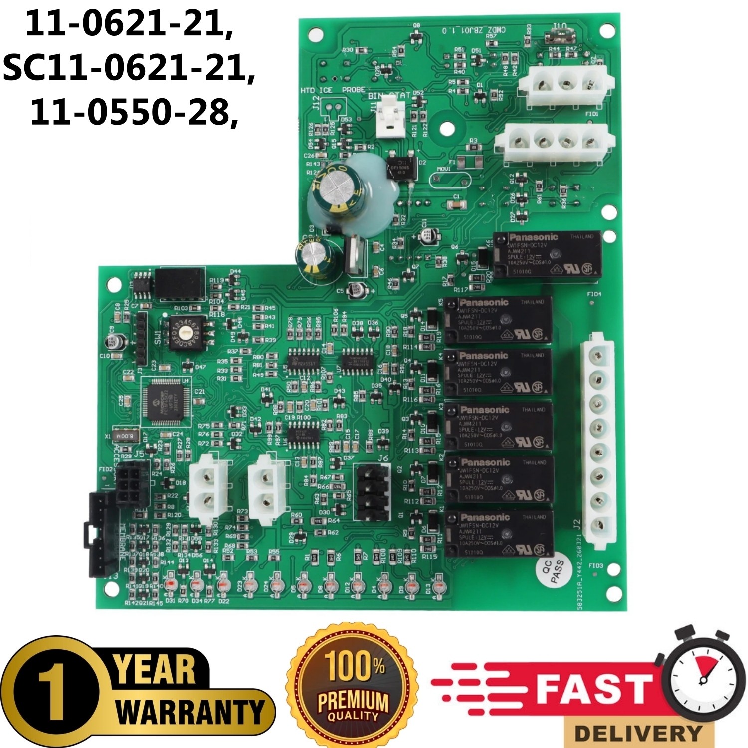 New Control Board Assembly Cuber 11-0621-21 For Scotsman Prodigy Ice 11-0550-28