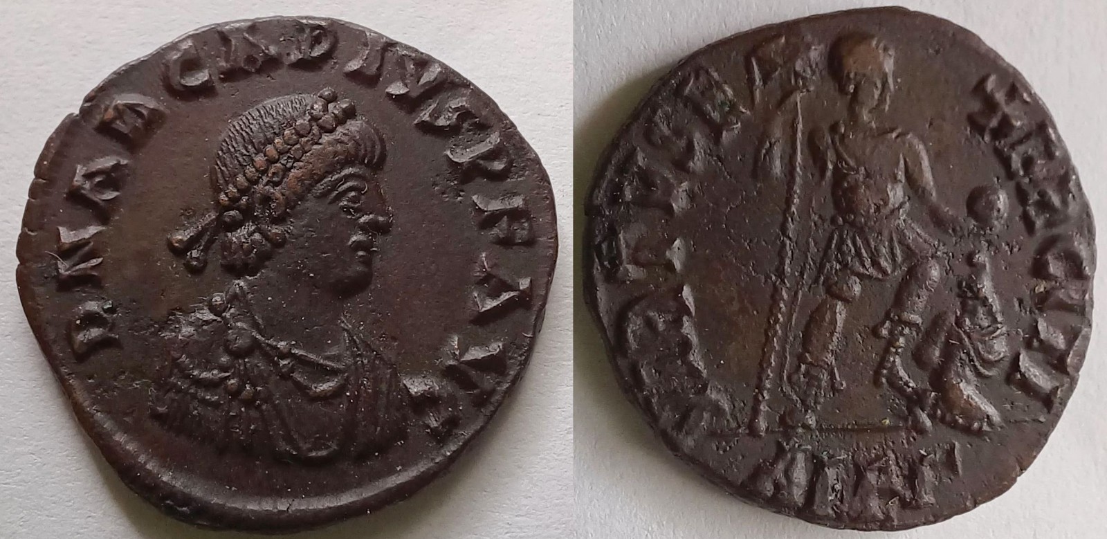 Arcadius AE2 Roman Coin VIRTVS EXERCITI ALEΓ Alexandria RIC IX 18d