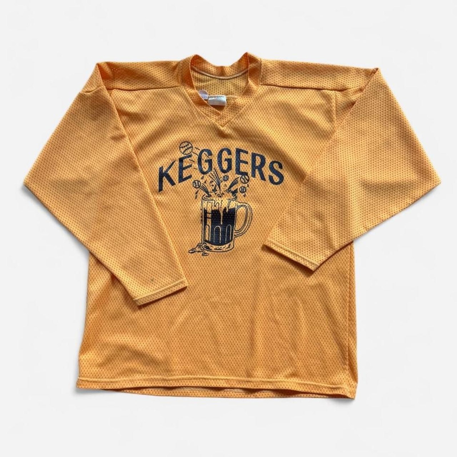 Vintage Deadstock 70s 80s hockey jersey tee keggers baseball beer graphic L Vintage Deadstock 70s 80s hockey jersey tee keggers baseball beer graphic L