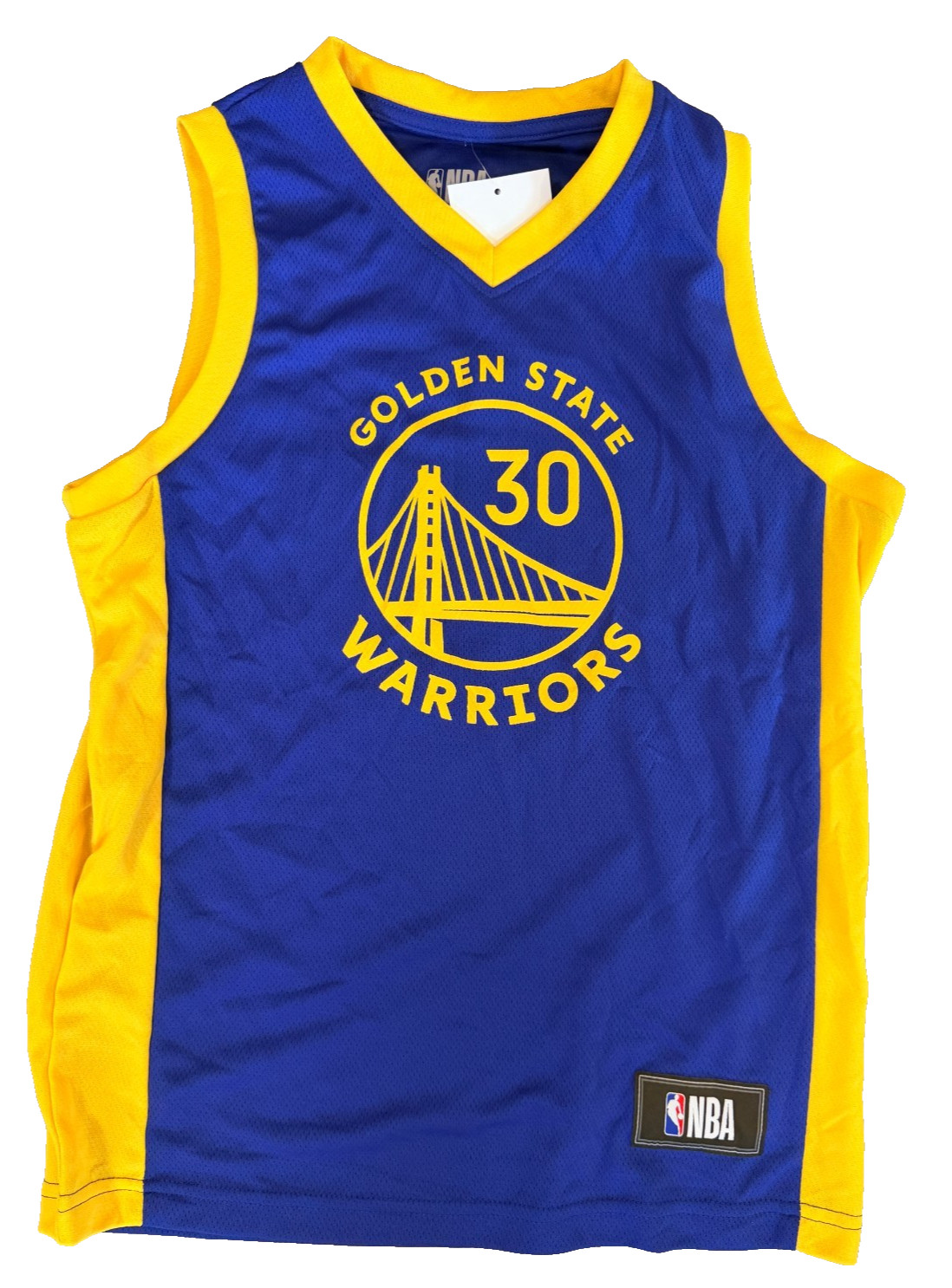 NBA Stephen Curry #30 Golden State Warriors NBA Boys Youth Jersey Blue/Yellow M