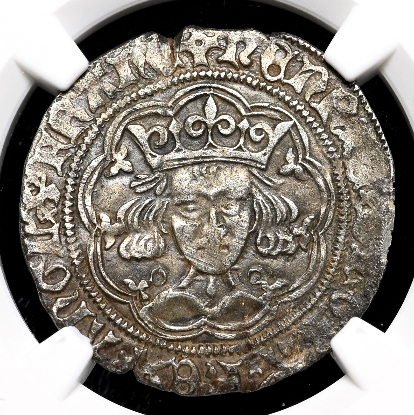 ENGLAND. Henry VI. 1422-1461. Silver Groat, S-1836, Calais, NGC XF Details ENGLAND. Henry VI. 1422-1461. Silver Groat, S-1836, Calais, NGC XF Details