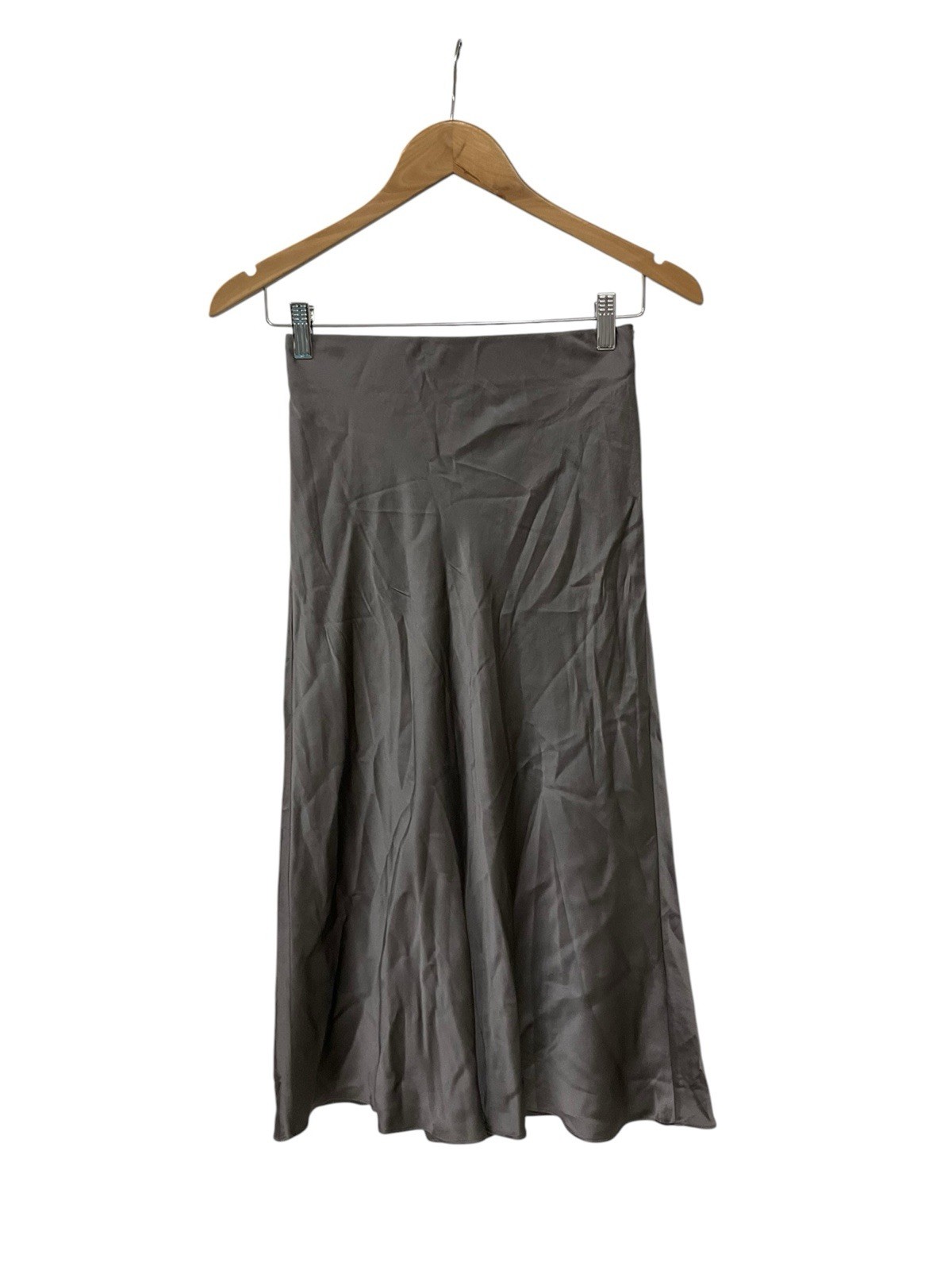 Quince Washable Grey Silk Skirt XS Quince Washable Grey Silk Skirt XS