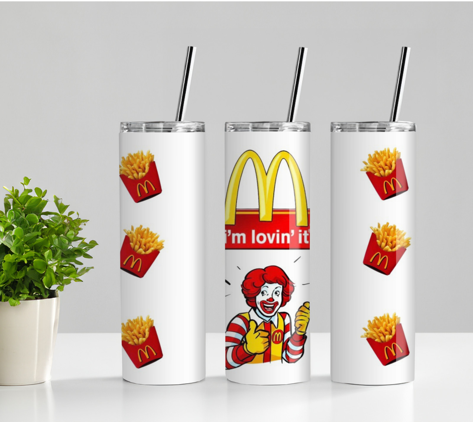 McDonalds, I\'m Lovin it, 20 oz Tumbler W/ Lid & Straw McDonalds, I\'m Lovin it, 20 oz Tumbler W/ Lid & Straw