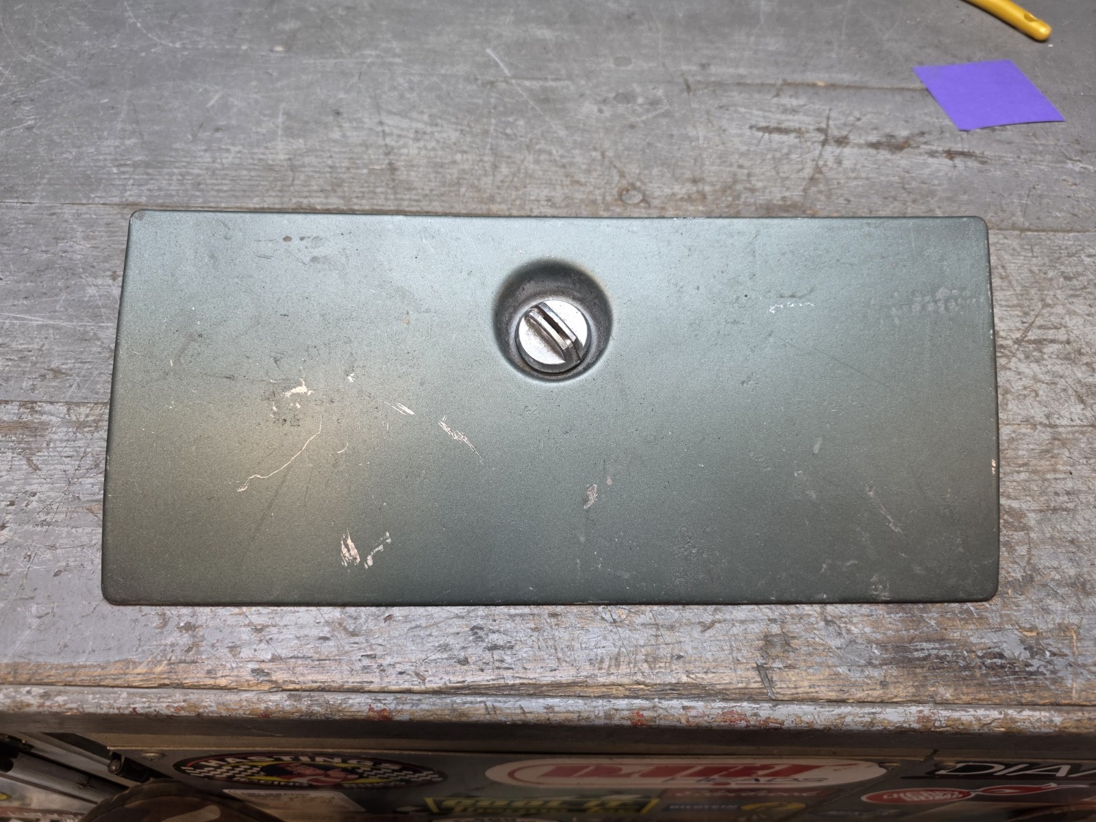 1970-74 CUDA Challenger BARRACUDA E-BODY GLOVE BOX DOOR LOCK UNTESTD AND LOOSE