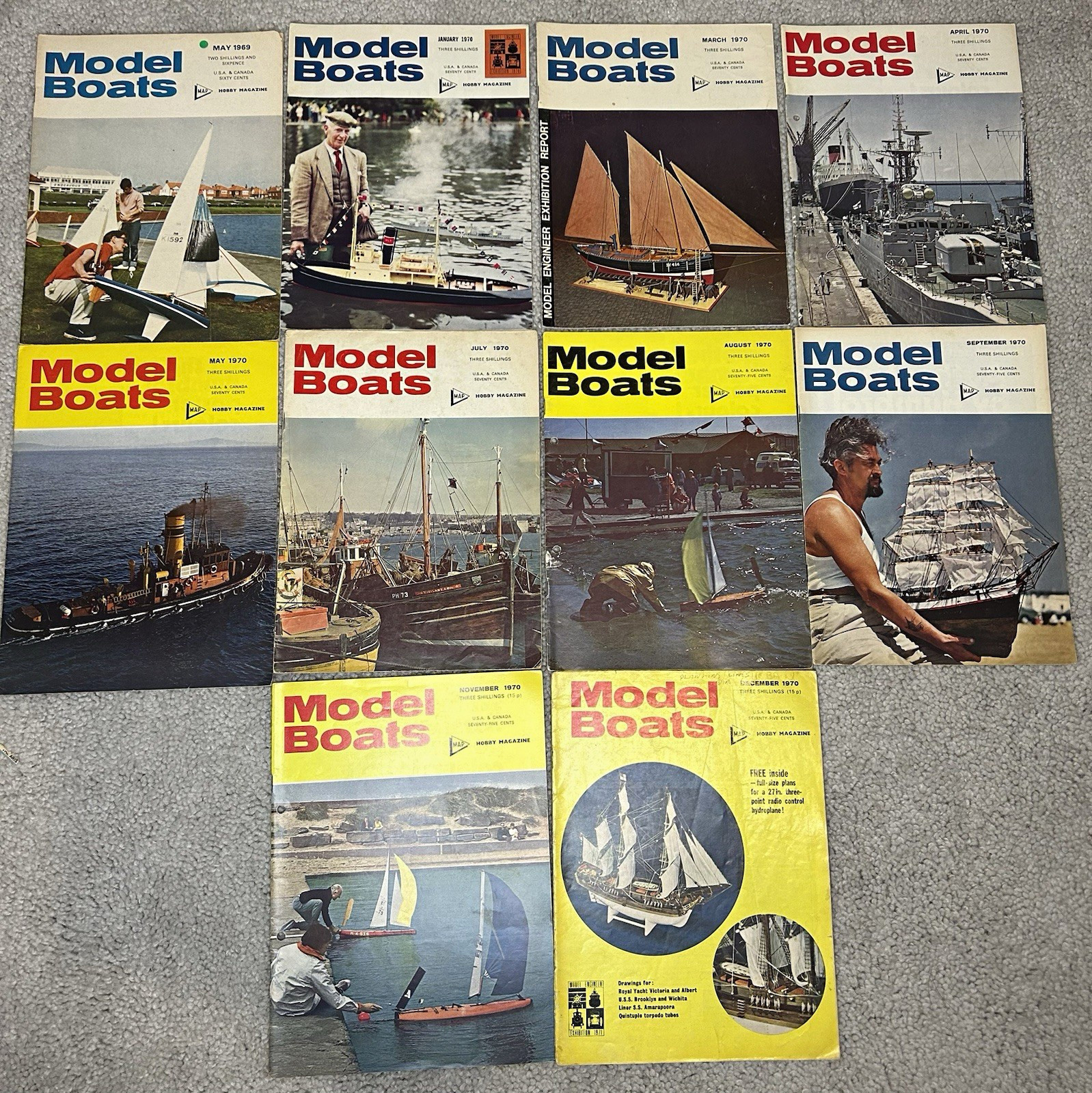 VTG Model Boats Magazine Lot 1969-1980 RC Specials Scale Ship Plans 29 Issues VTG Model Boats Magazine Lot 1969-1980 RC Specials Scale Ship Plans 29 Issues