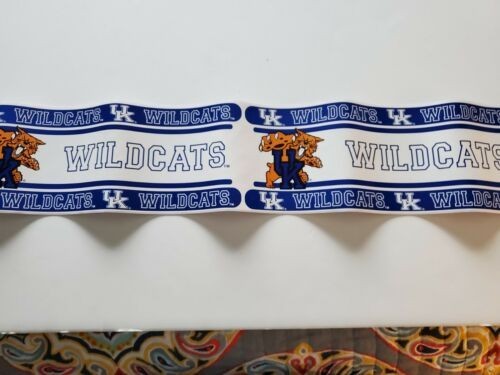 UNIVERSITY OF KENTUCKY WILDCAT PEEL & STICK WALLPAPER BORDER. 5'' X 15'. NEW UNIVERSITY OF KENTUCKY WILDCAT PEEL & STICK WALLPAPER BORDER. 5'' X 15'. NEW