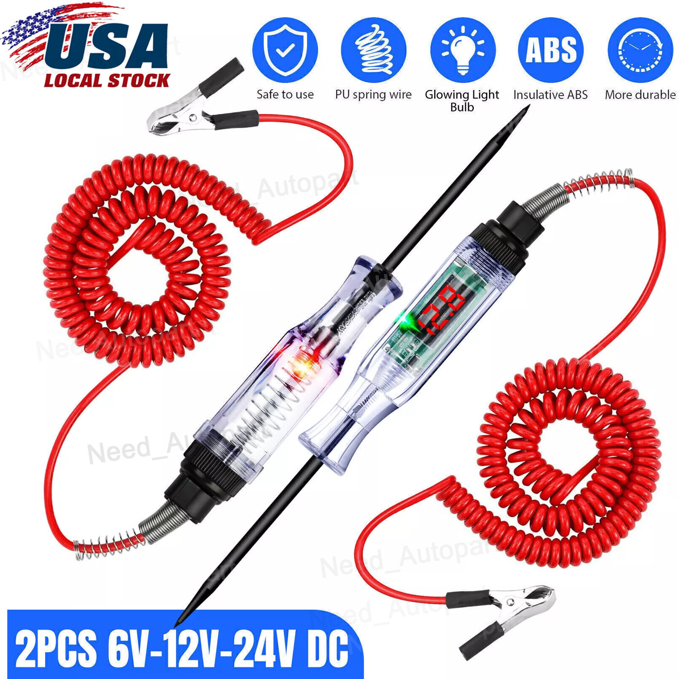 6/12/24V Car Digital Electric Voltage Circuit Tester Truck Automotive Light Test 6/12/24V Car Digital Electric Voltage Circuit Tester Truck Automotive Light Test