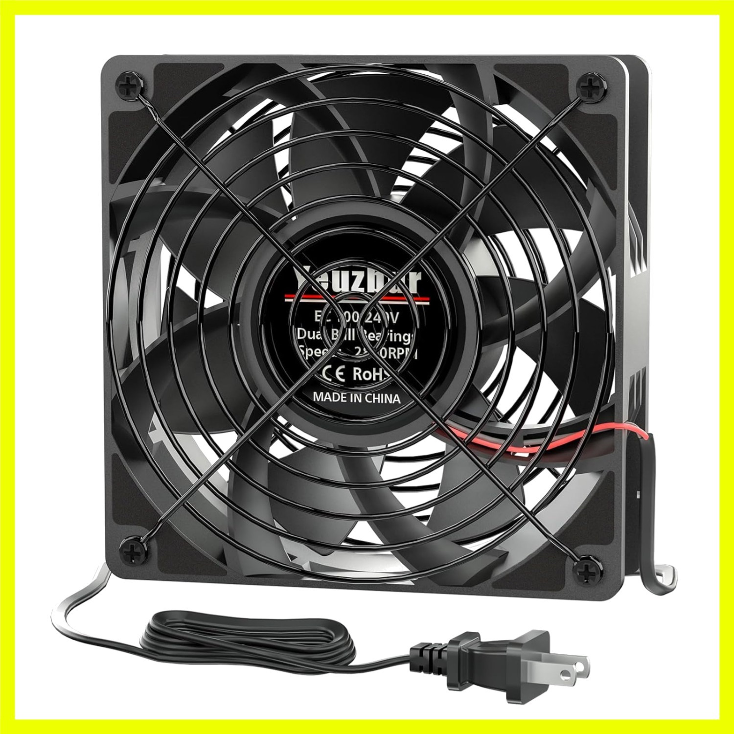 Durable 120mm Exhaust Fan with AC Plug - Perfect for Home Ventilation Needs Durable 120mm Exhaust Fan with AC Plug - Perfect for Home Ventilation Needs