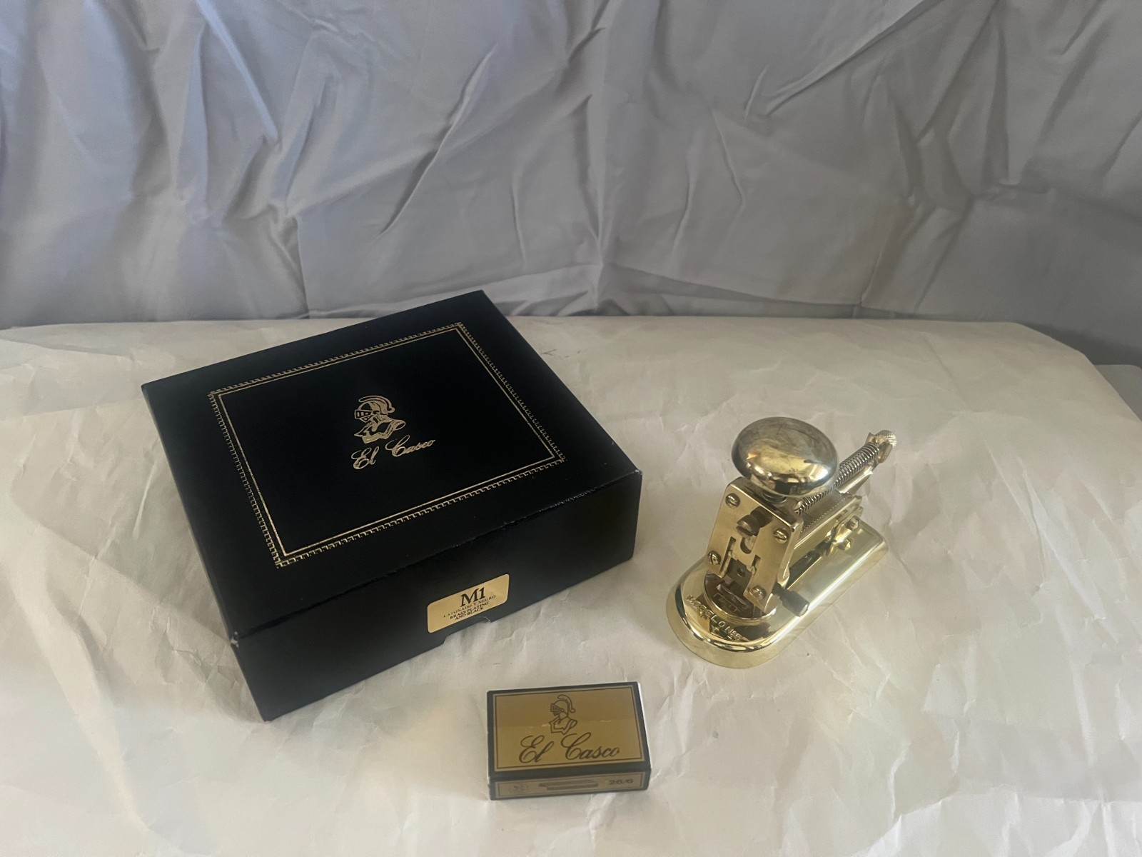 El Casco M-1 Stapler Brass Plating Spain Vintage Collectible El Casco M-1 Stapler Brass Plating Spain Vintage Collectible