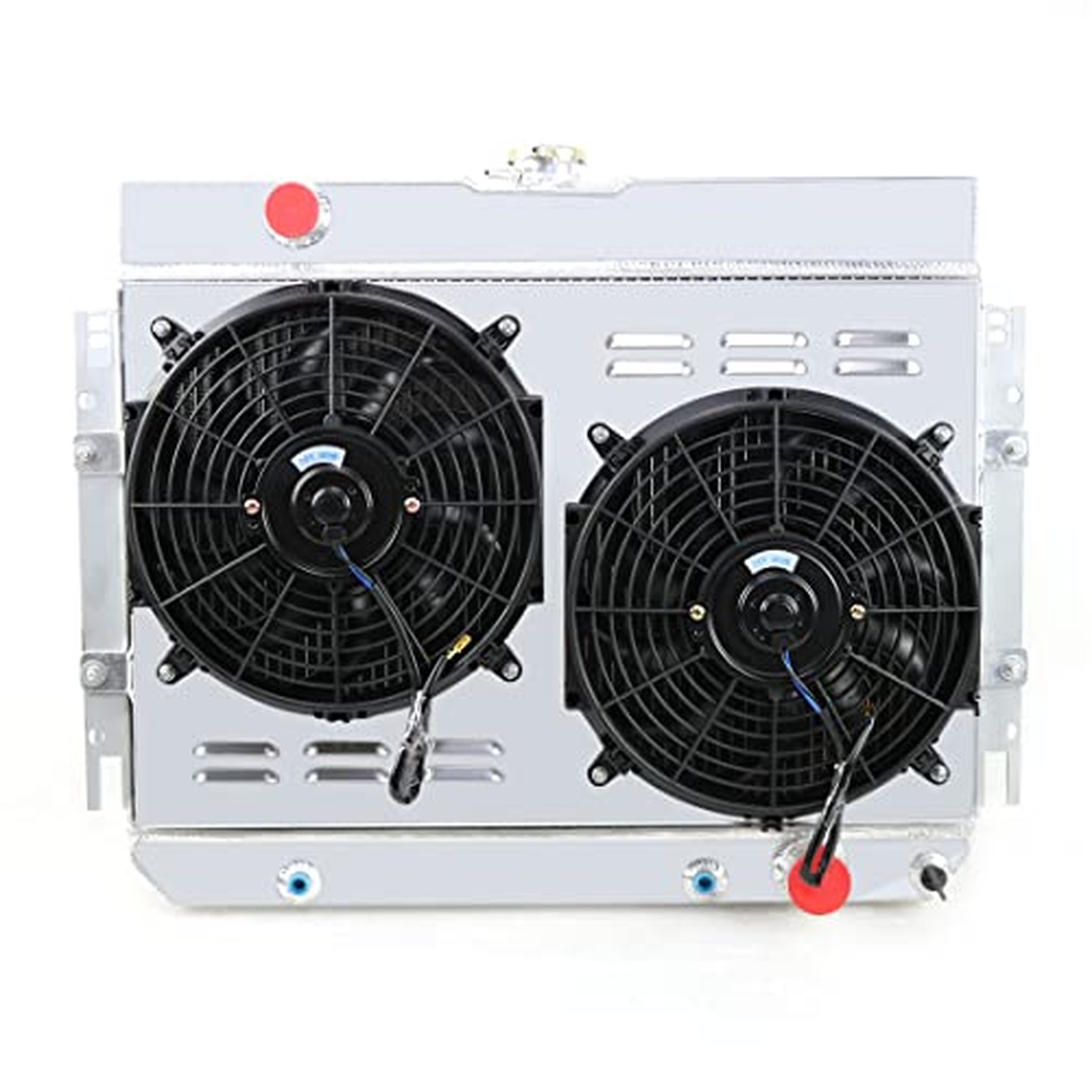 62MM 4 Row All Aluminum Radiator +Fan Shroud Combo for 1963-1968 Chevy Bel Ai... 62MM 4 Row All Aluminum Radiator +Fan Shroud Combo for 1963-1968 Chevy Bel Ai...