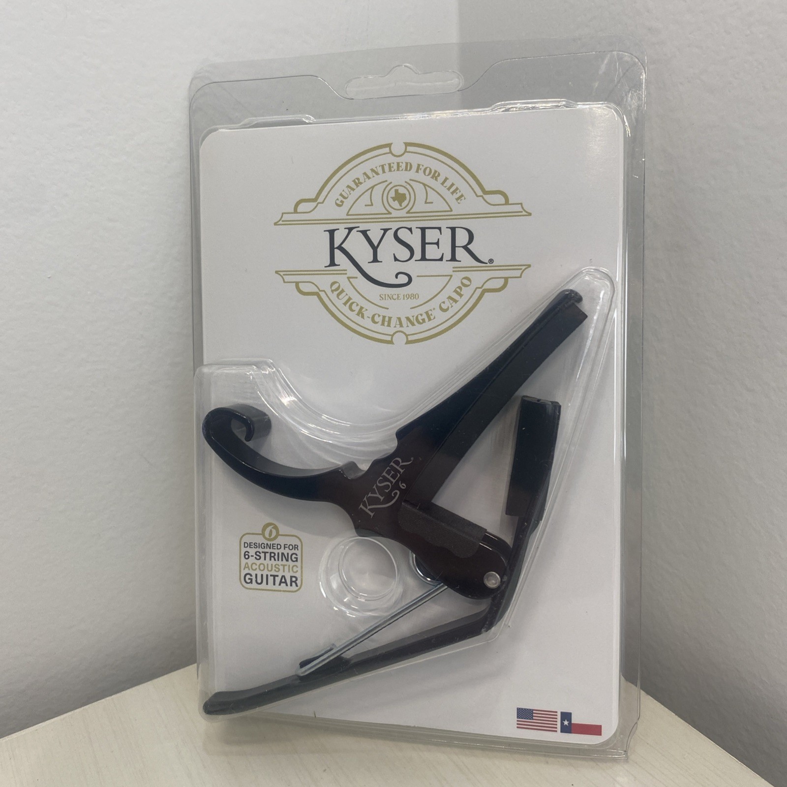 Kyser Quick-Change Guitar Capo for 6-String Acoustic Guitars, Black, KG6BA Kyser Quick-Change Guitar Capo for 6-String Acoustic Guitars, Black, KG6BA