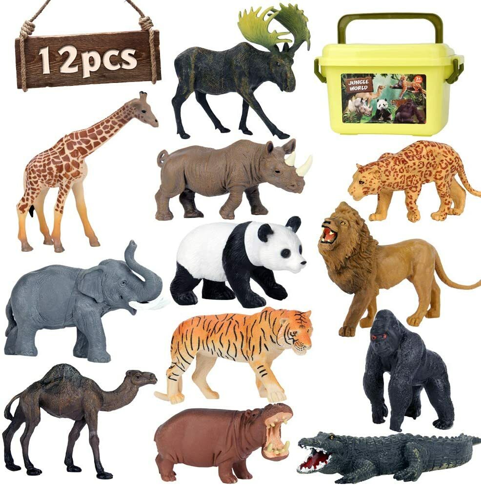 12pcs Jumbo Safari Animals Figures Zoo Animals Action Figure Play Set For Kids 12pcs Jumbo Safari Animals Figures Zoo Animals Action Figure Play Set For Kids