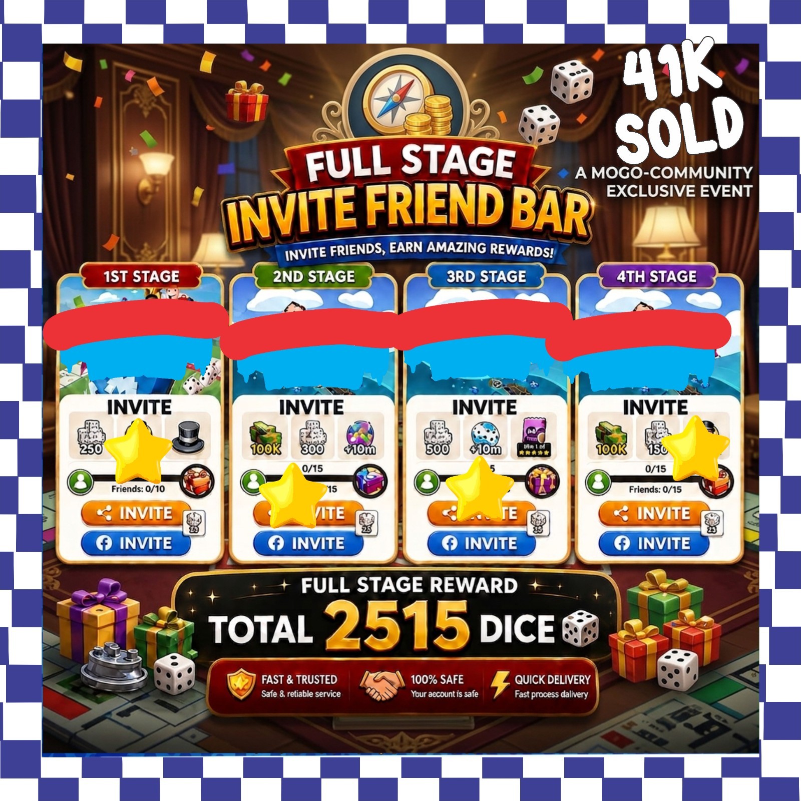 ✅ONLINE NOW⚡INVITE BAR MON0_P0LY_G0 FILL ⚡GET 2510 DICE AND 1 T0KEN 🎲