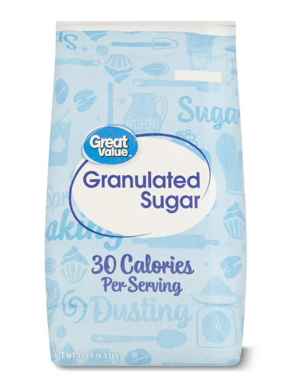 Great Value Pure Granulated Sugar, 10lb,New Great Value Pure Granulated Sugar, 10lb,New