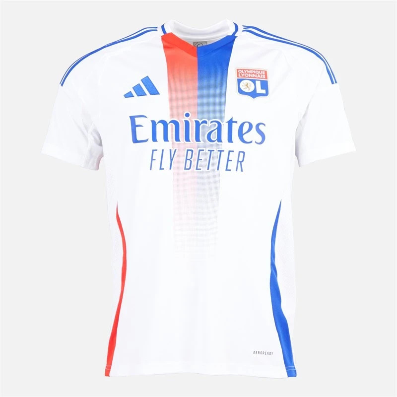 adidas Mens OL Olympique Lyon 24/25 Home Jersey White-Large mens-new with tags