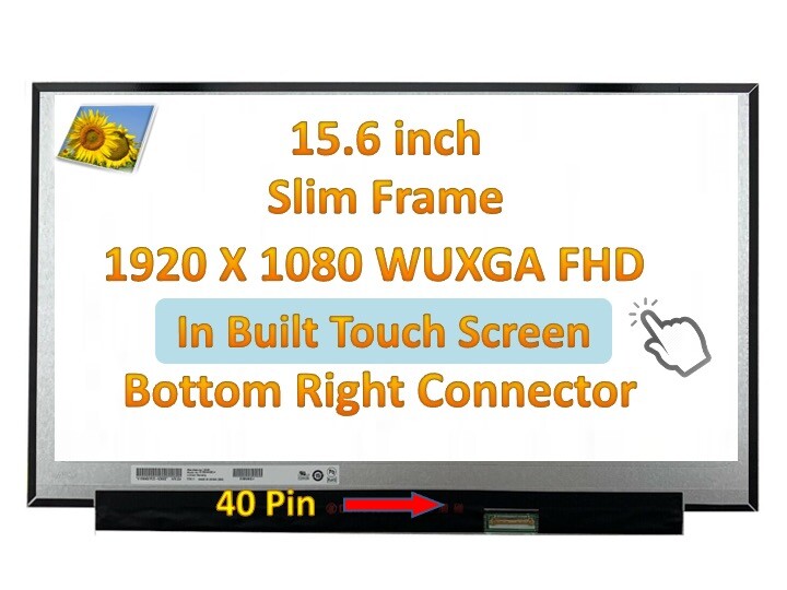 NV156FHM-T06 NV156FHM T06 Laptop LCD Touch Screen Display Panel EDP 40 PIN HX3K8