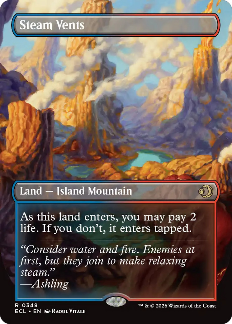 x1 Steam Vents // Steam Vents ECL Lorwyn Eclipsed MTG 348 M/NM 1x
