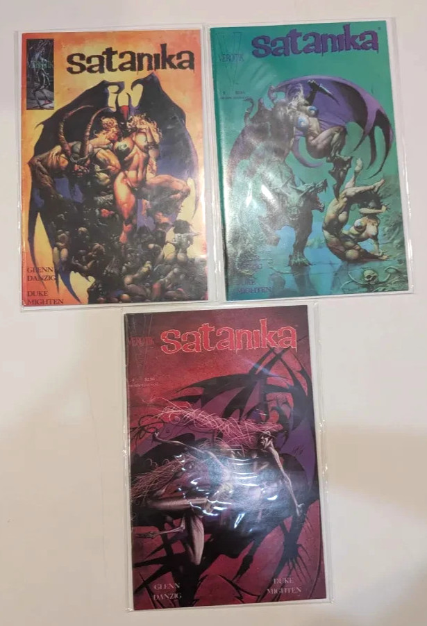 VEROTIK COMICS Satanika #1-3 1st Series Set (1995) VF+/NM+ Mature Audiences 18+