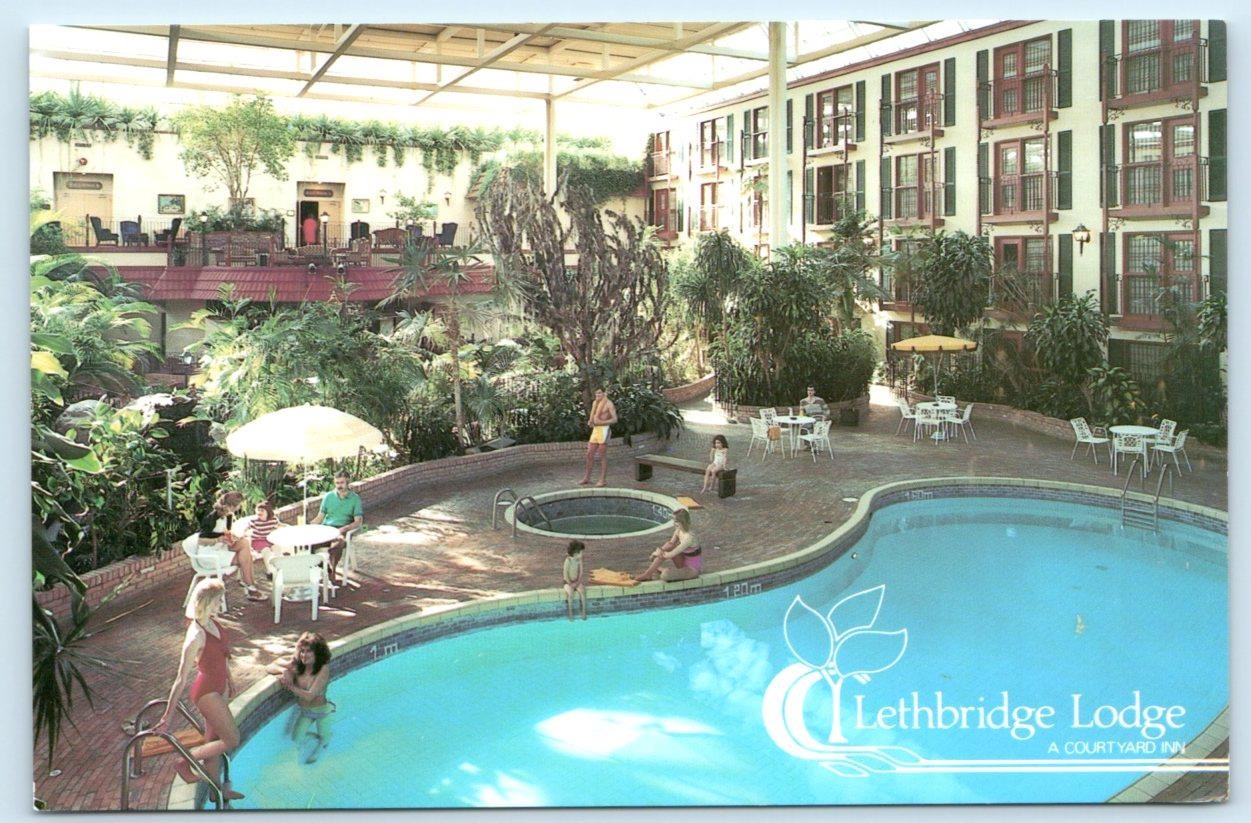 LETHBRIDGE, Alberta Canada ~ Roadside LETHBRIDGE LODGE Hotel Pool 4\