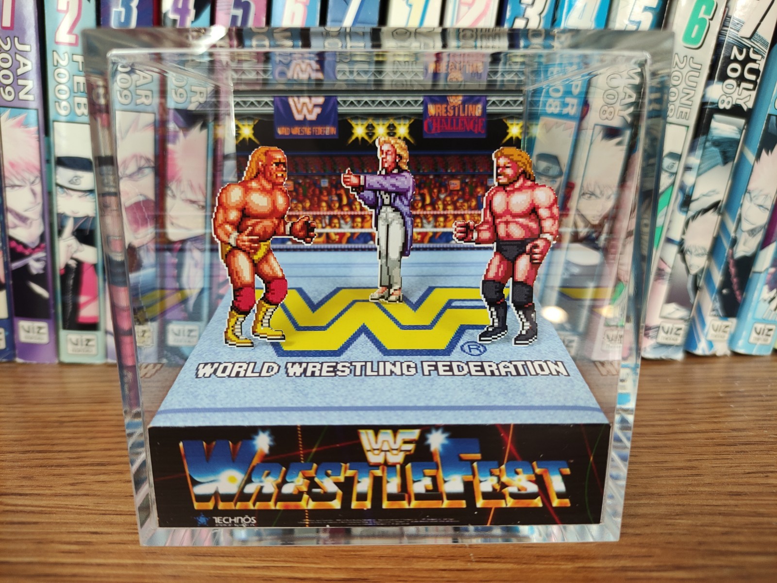 WWF Wrestlefest Hulk Hogan Handmade Diorama - Arcade Gaming Cube - Fanart