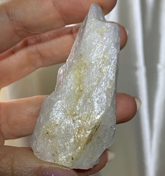 BEAUTIFUL RARE LARGE GOLD AURA AZEZTULITE NATURAL HIGH VIBRATION CRYSTAL *2