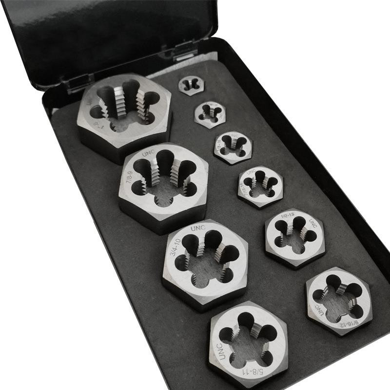KLOT 10pcs/set Carbon Steel Hex Die Nut 1/4 5/16 3/8 7/16 1/2 9/16 5/8 3/4 7/8 1 KLOT 10pcs/set Carbon Steel Hex Die Nut 1/4 5/16 3/8 7/16 1/2 9/16 5/8 3/4 7/8 1