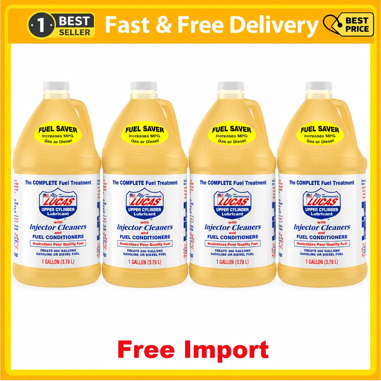 Lucas Oil 10013 Fuel Treatment 4 Gallon USA Lucas Oil 10013 Fuel Treatment 4 Gallon USA