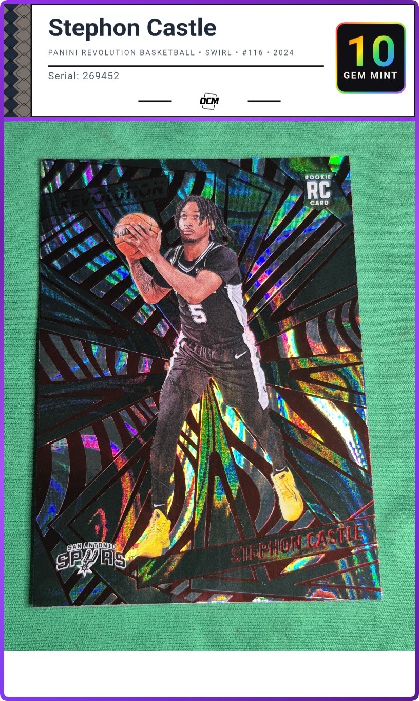 2024 Panini Revolution Basketball Swirl Stephon Castle #116 DCM 10