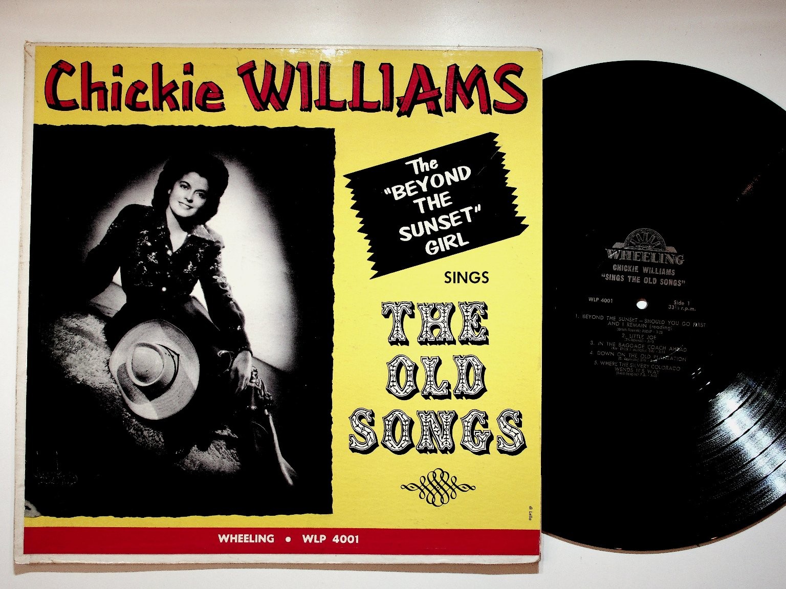 Chickie Williams - Sings The Old Songs LP Record 33 RPM Wheeling Folk Chickie Williams - Sings The Old Songs LP Record 33 RPM Wheeling Folk