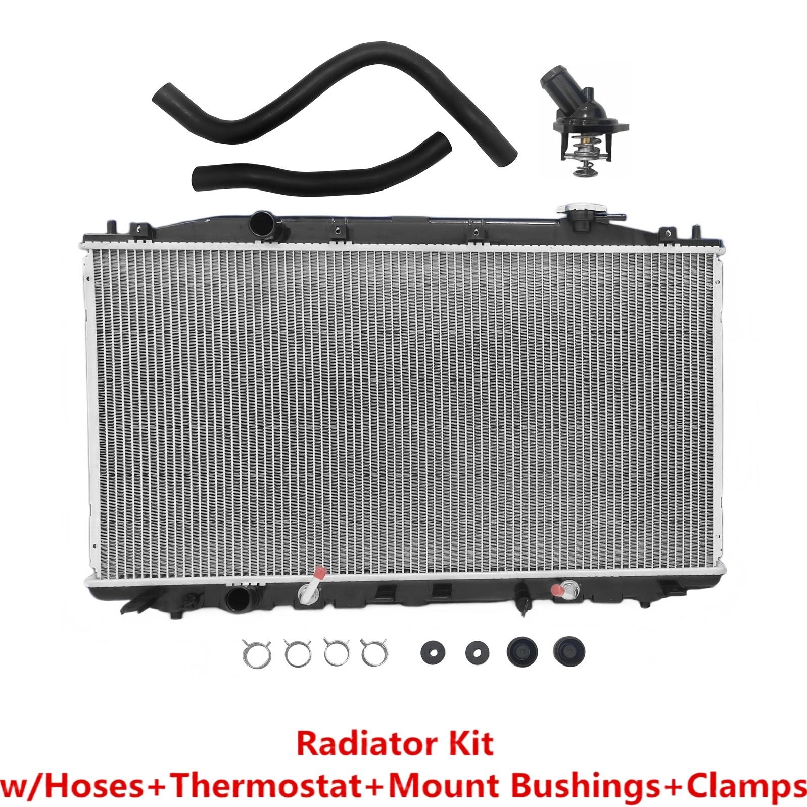 Complete Radiator Kit For Accord 2008-2012 2.4L w/Hoses Thermostat Clamps CU2990
