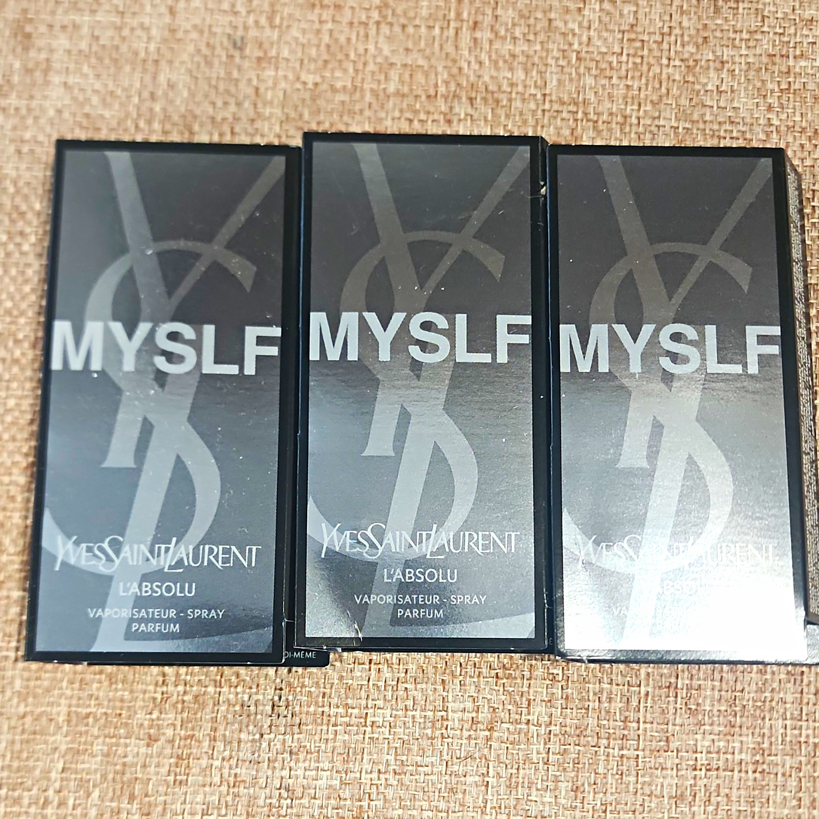 Lot Of 3 Yves Saint Laurent MYSLF L\'Absolu Parfum Spray Sample 0.04 fl oz