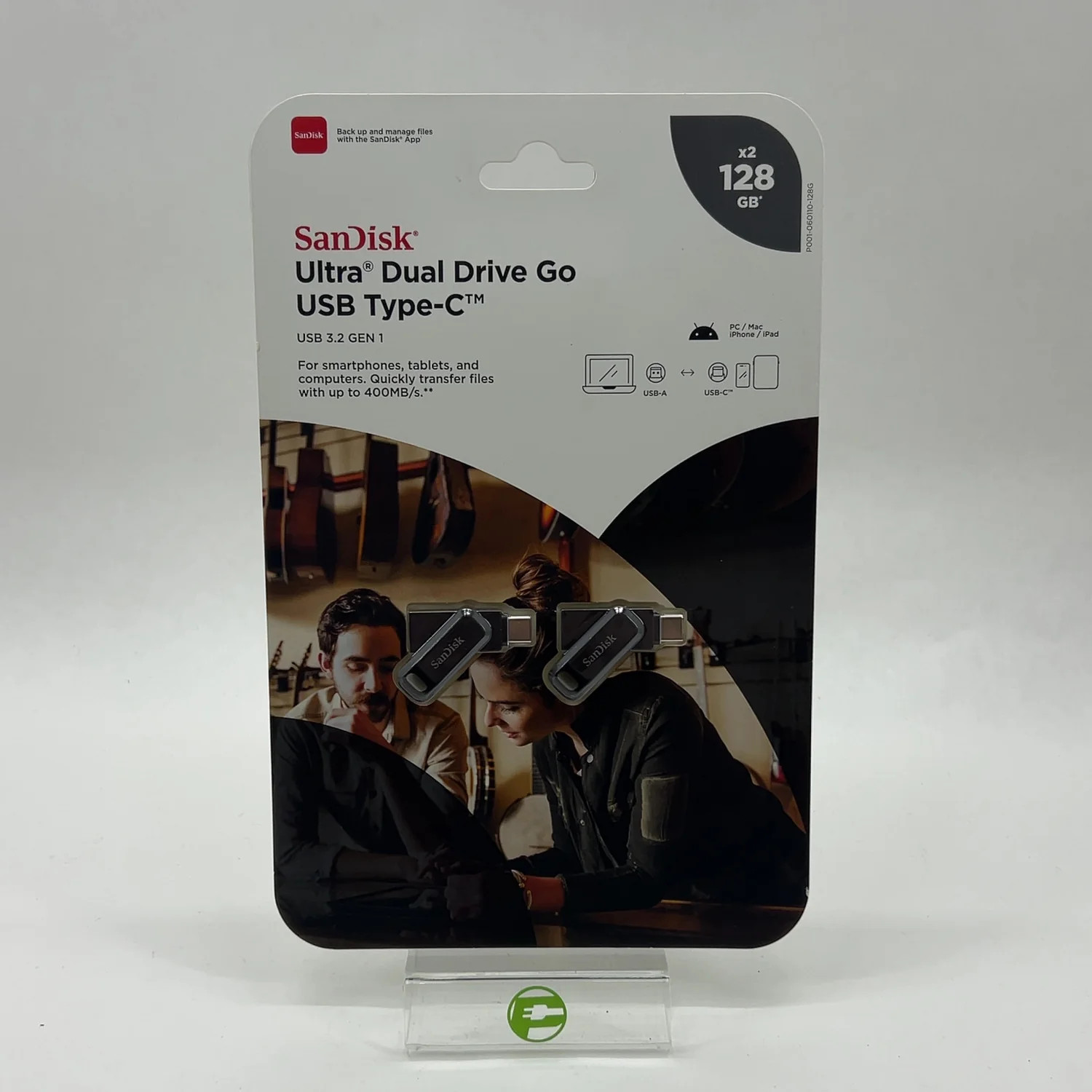New SanDisk Ultra Dual Drive Go 2x 128GB USB-A/USB-C Flash Drive