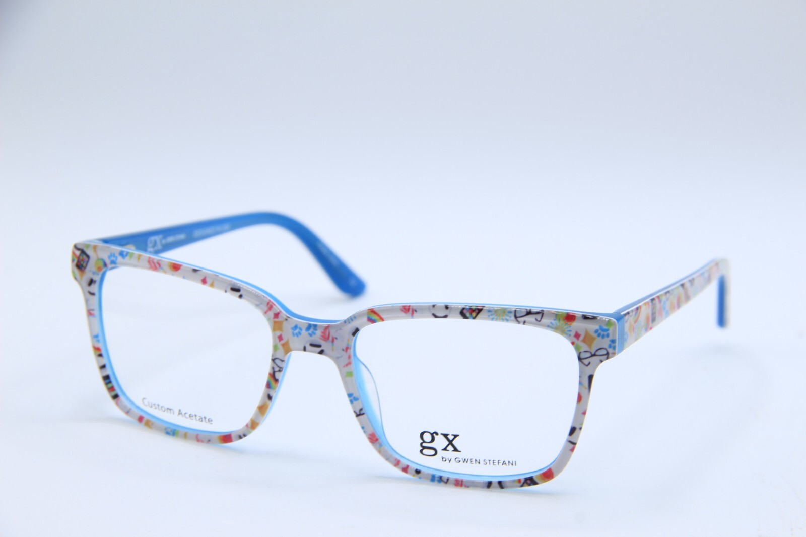 NEW GWEN STAFANI GX 814 BLU WHITE BLUE AUTHENTIC FRAMES EYEGLASSES 50-17